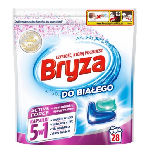 Bryza Active Force 5w1 Kapsułki do prania do białego 560 g (28 prań) - obrazek 1