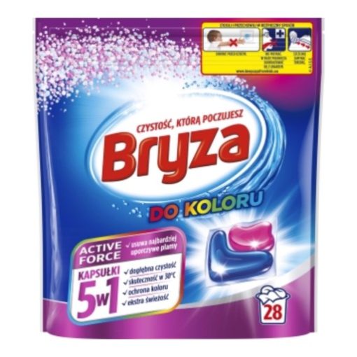 Bryza Active Force 5w1 Kapsułki do prania do koloru 560 g (28 prań) - obrazek 1