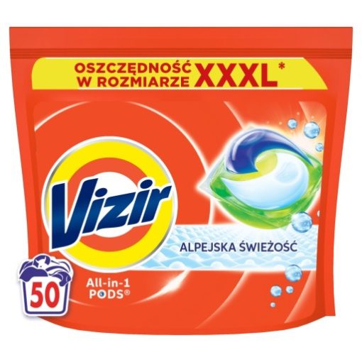 Vizir Alpine Fresh Pods Kapsułki do prania białego, 50 prań - obrazek 2