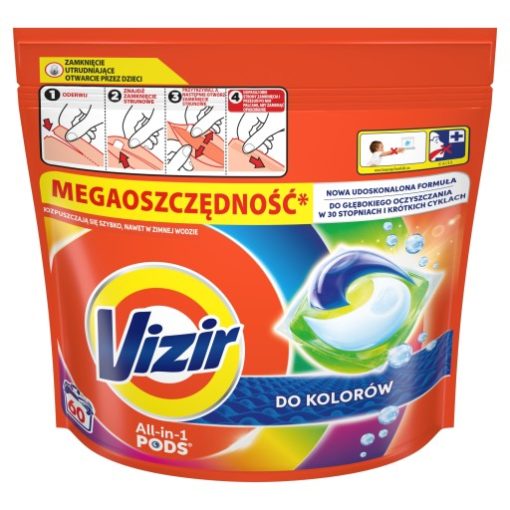 Vizir KAPSUŁKI do kolorowych tkanin Kapsułki do prania, 60 prań - obrazek 1