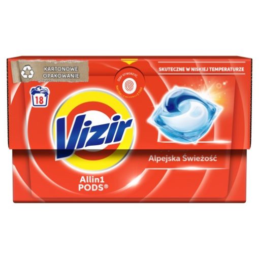 Vizir Platinum PODS Alpine Fresh Kapsułki do prania, 18 prań - obrazek 1
