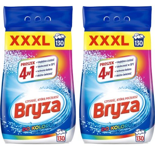 Zestaw Bryza 4w1 Proszek do prania koloru 2 x 8,45 kg 260 prań XXL - obrazek 6